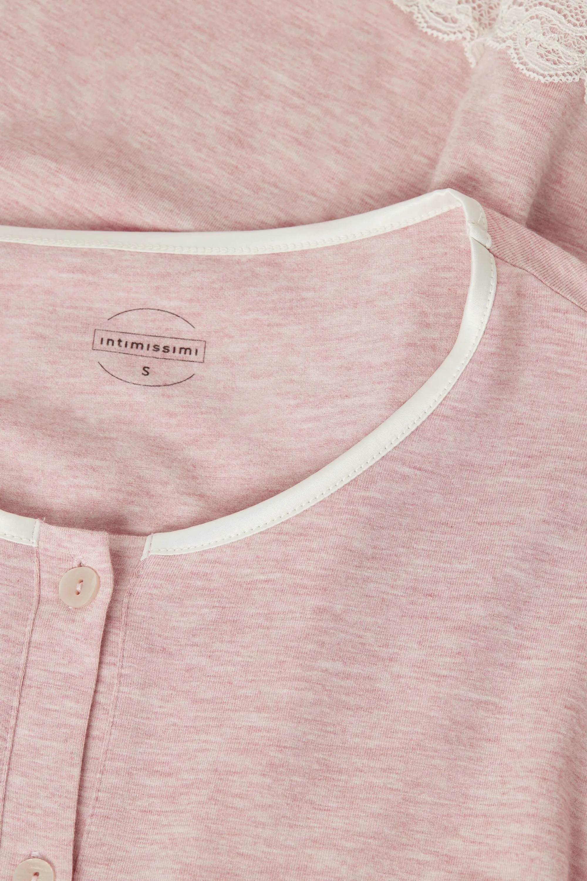 Intimissimi Camicia da Notte Aperta con Dettagli in Pizzo