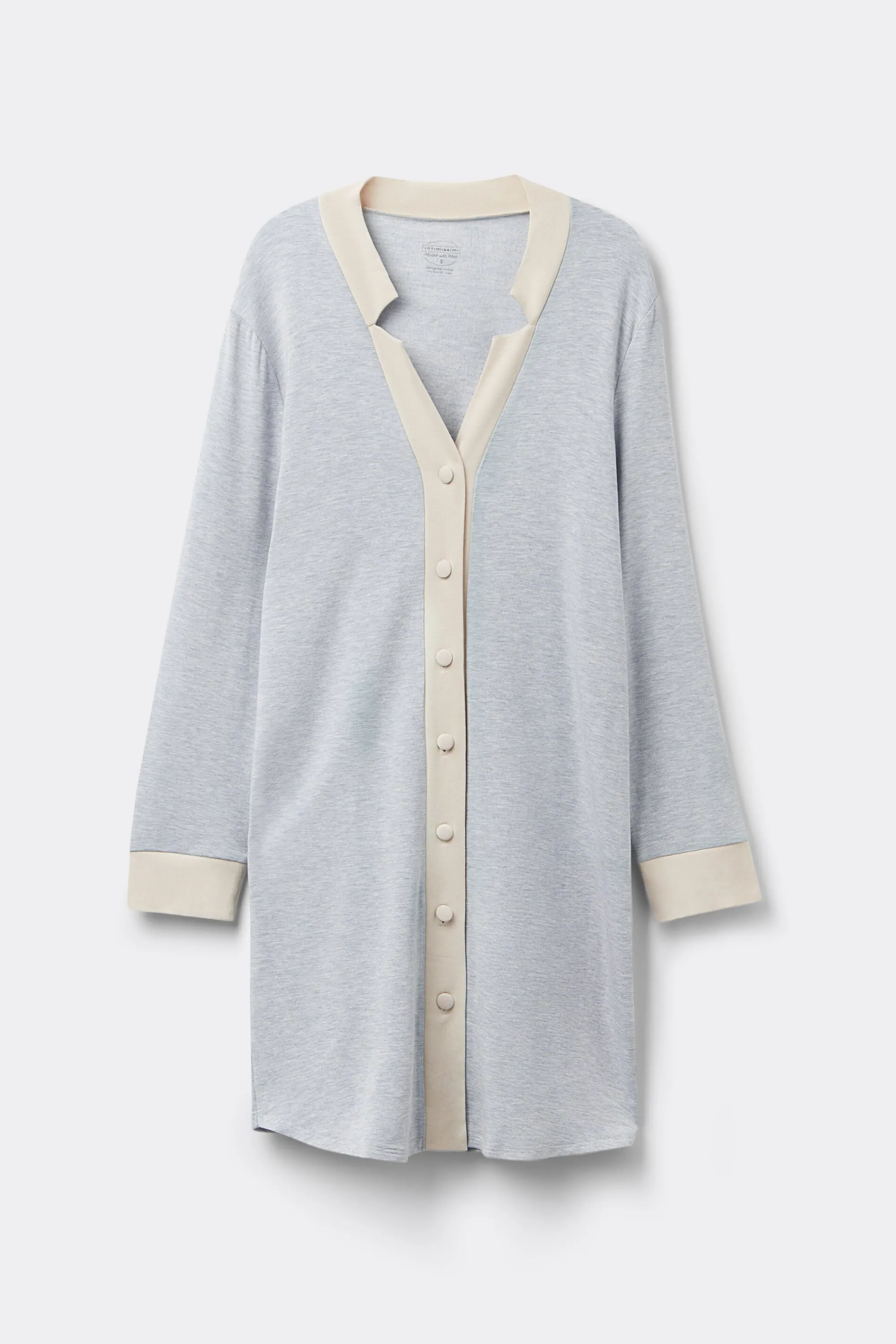 Intimissimi Camicia da Notte Aperta Davanti in Modal con Lana Cold Winter Night