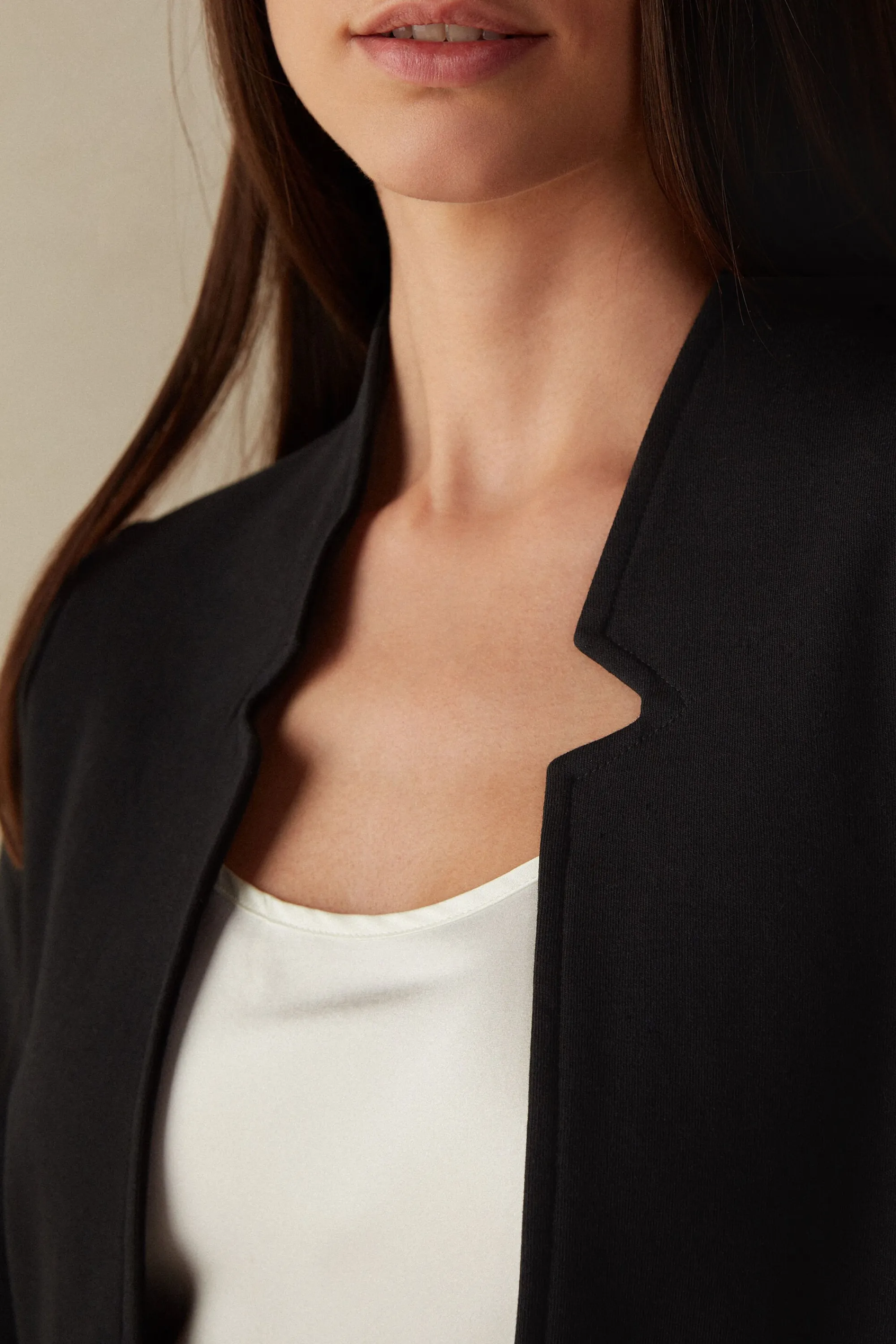 Intimissimi Giacca Manica Lunga in Interlock di Cotone
