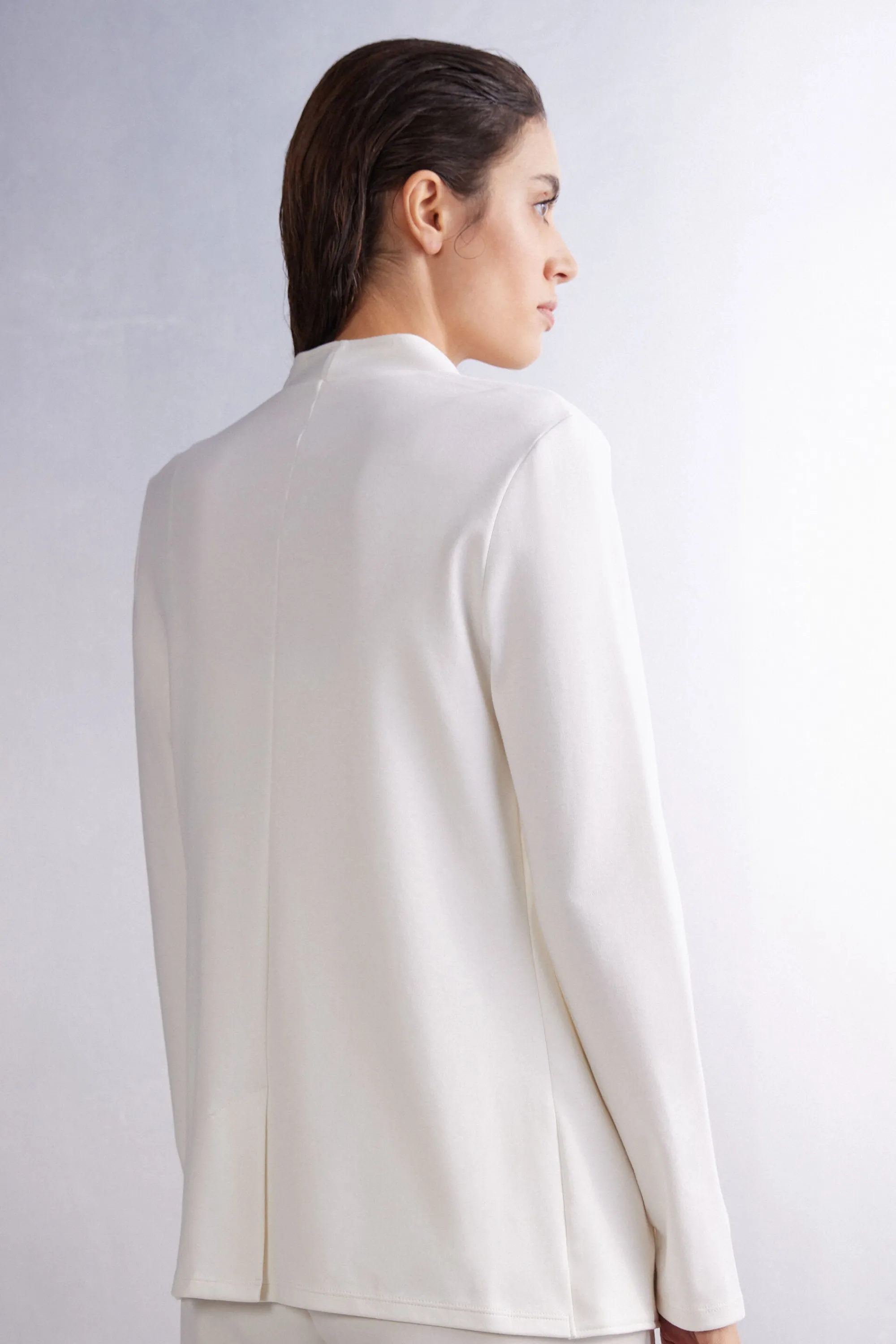 Intimissimi Giacca Manica Lunga in Interlock di Cotone