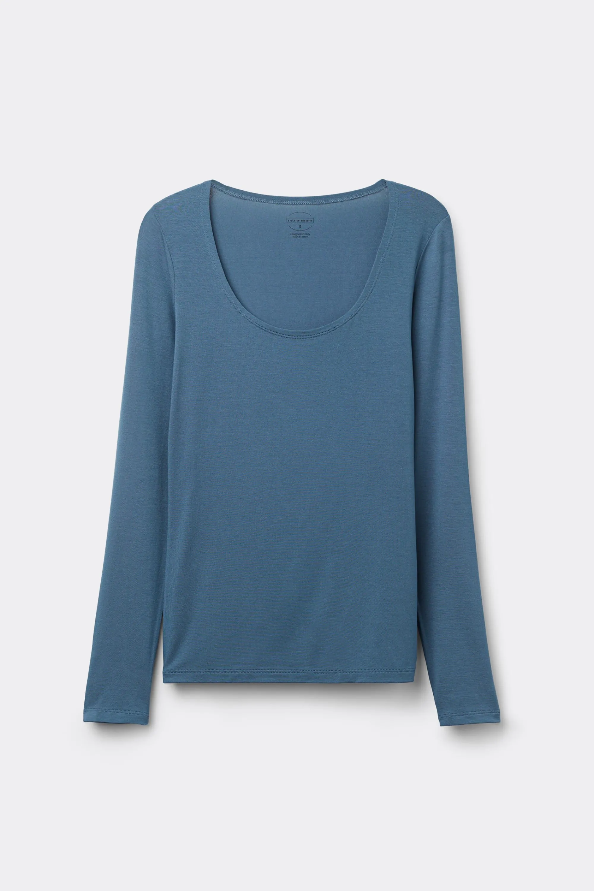 Intimissimi Maglia a Manica Lunga con Scollo a Madonna in Micromodal