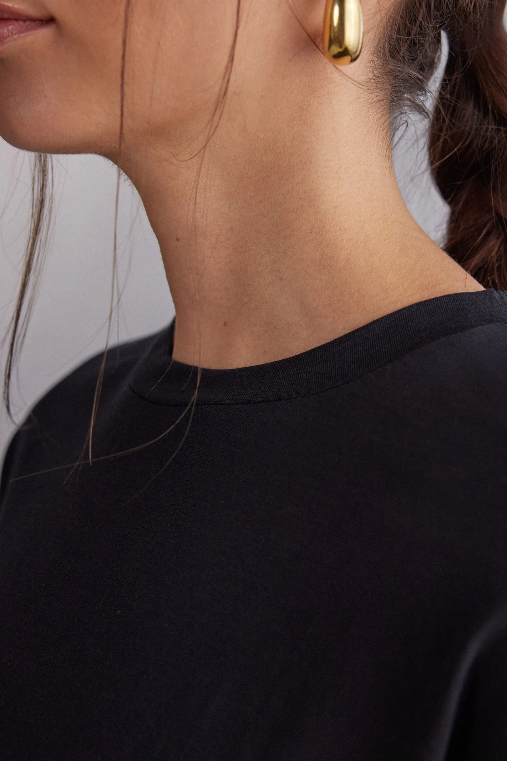 Intimissimi Maglia Manica Corta con Risvolto in Cotone Ultrafresh