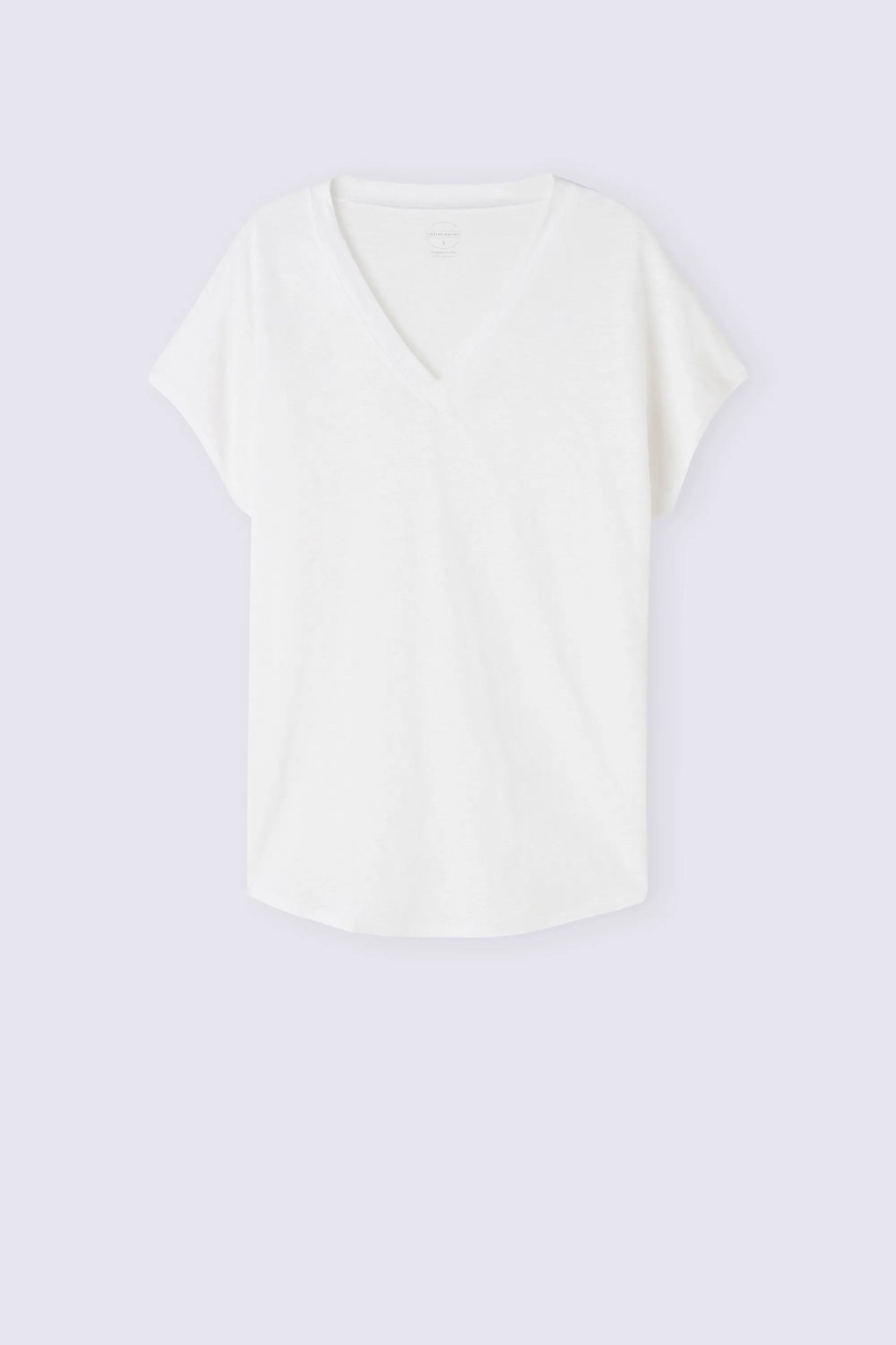 Intimissimi Maglia Manica Corta con Scollo a V in Lino