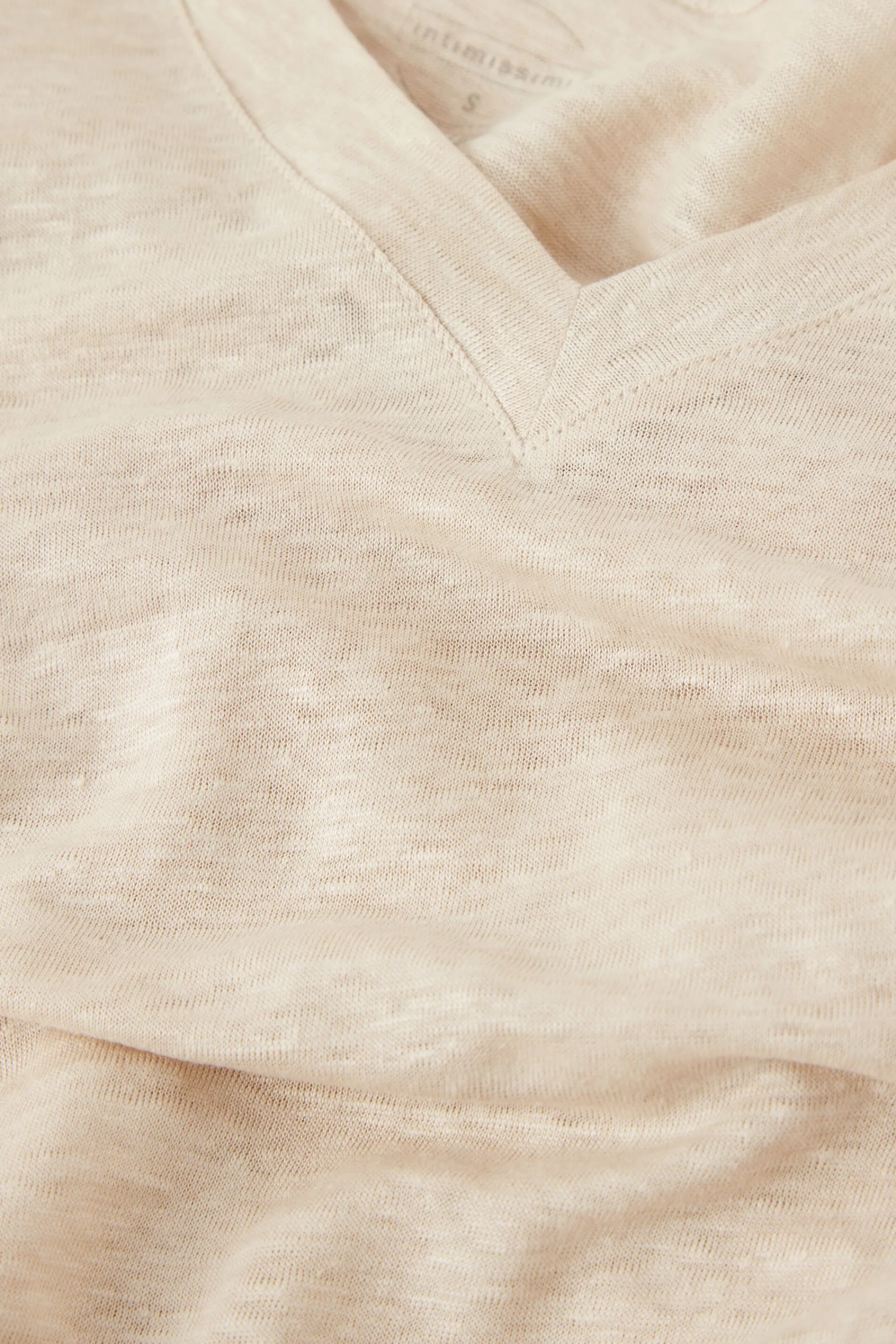 Intimissimi Maglia Manica Corta con Scollo a V in Lino