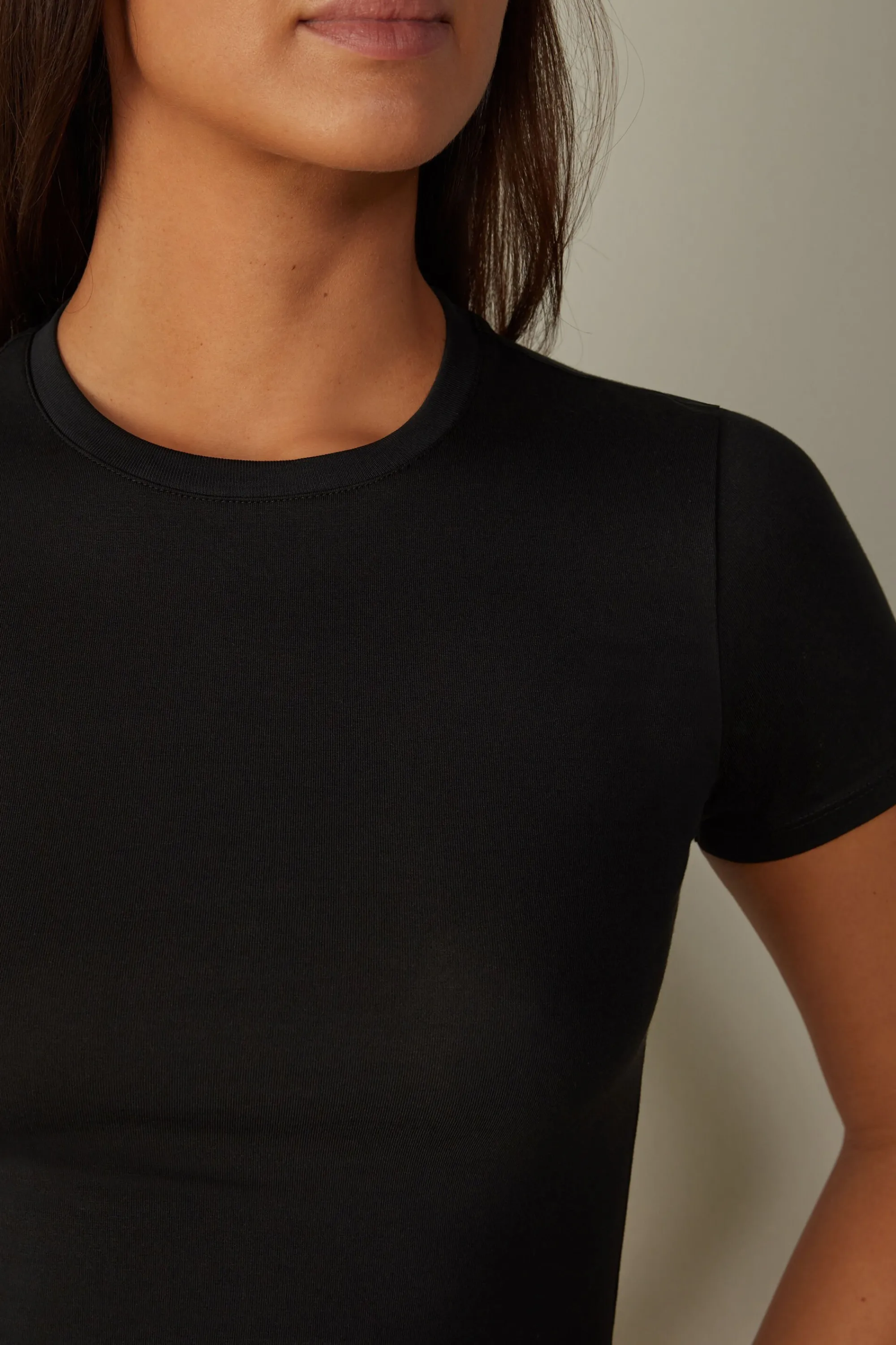 Intimissimi Maglia Manica Corta in Cotone Superior Elasticizzato