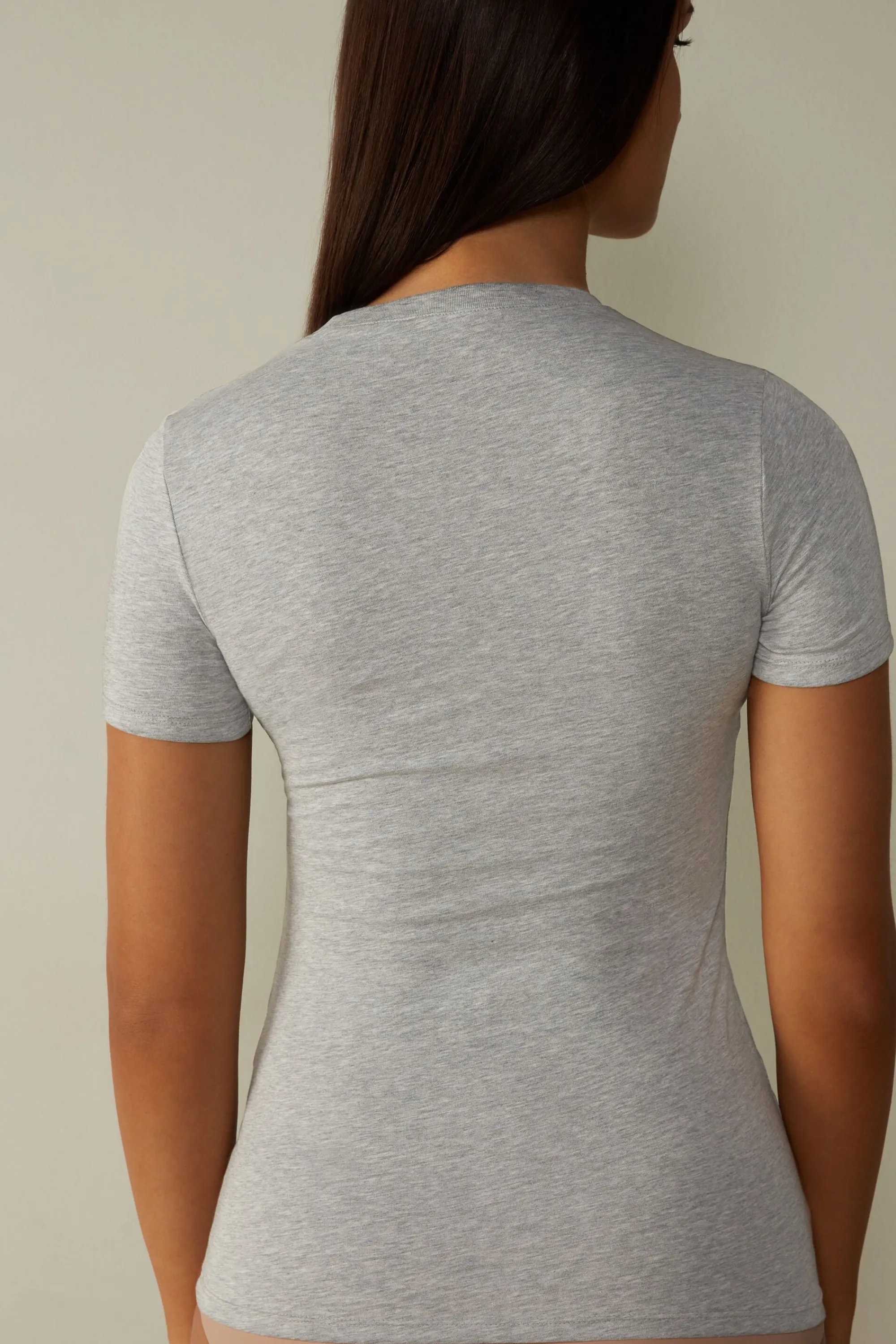 Intimissimi Maglia Manica Corta in Cotone Superior Elasticizzato
