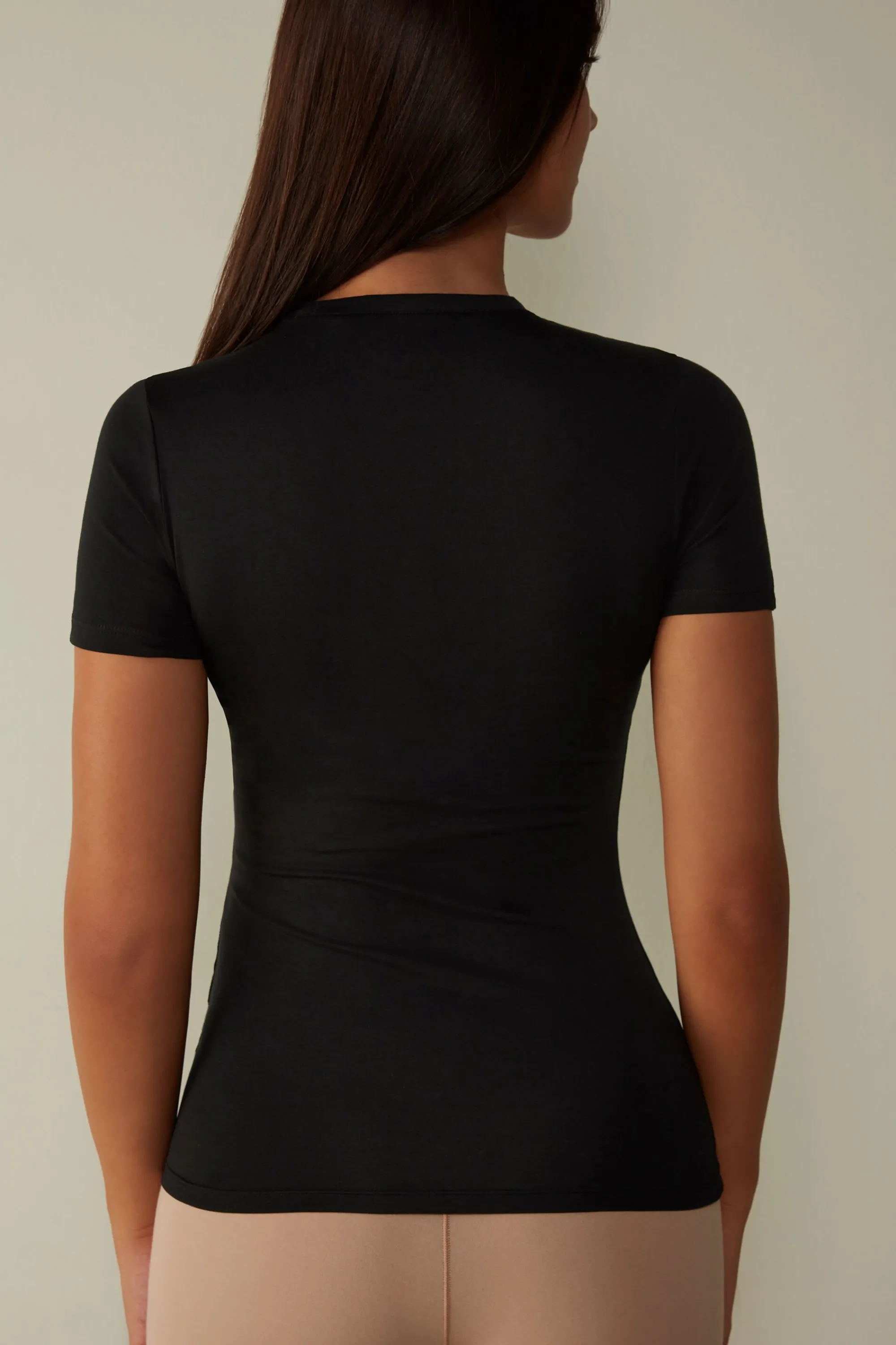 Intimissimi Maglia Manica Corta in Cotone Superior Elasticizzato