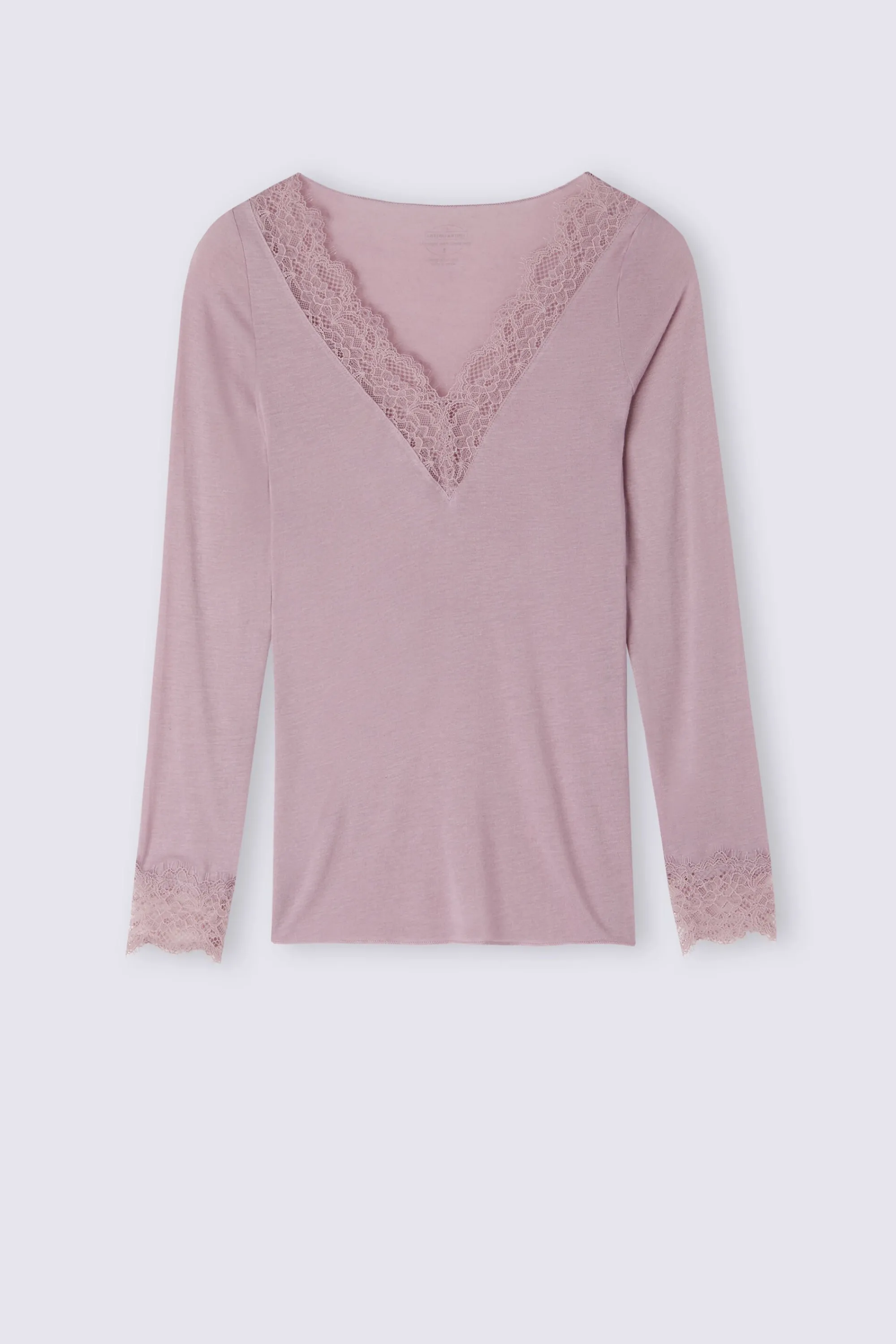 Intimissimi Maglia scollo a V in Modal Cashmere Ultralight e Pizzo