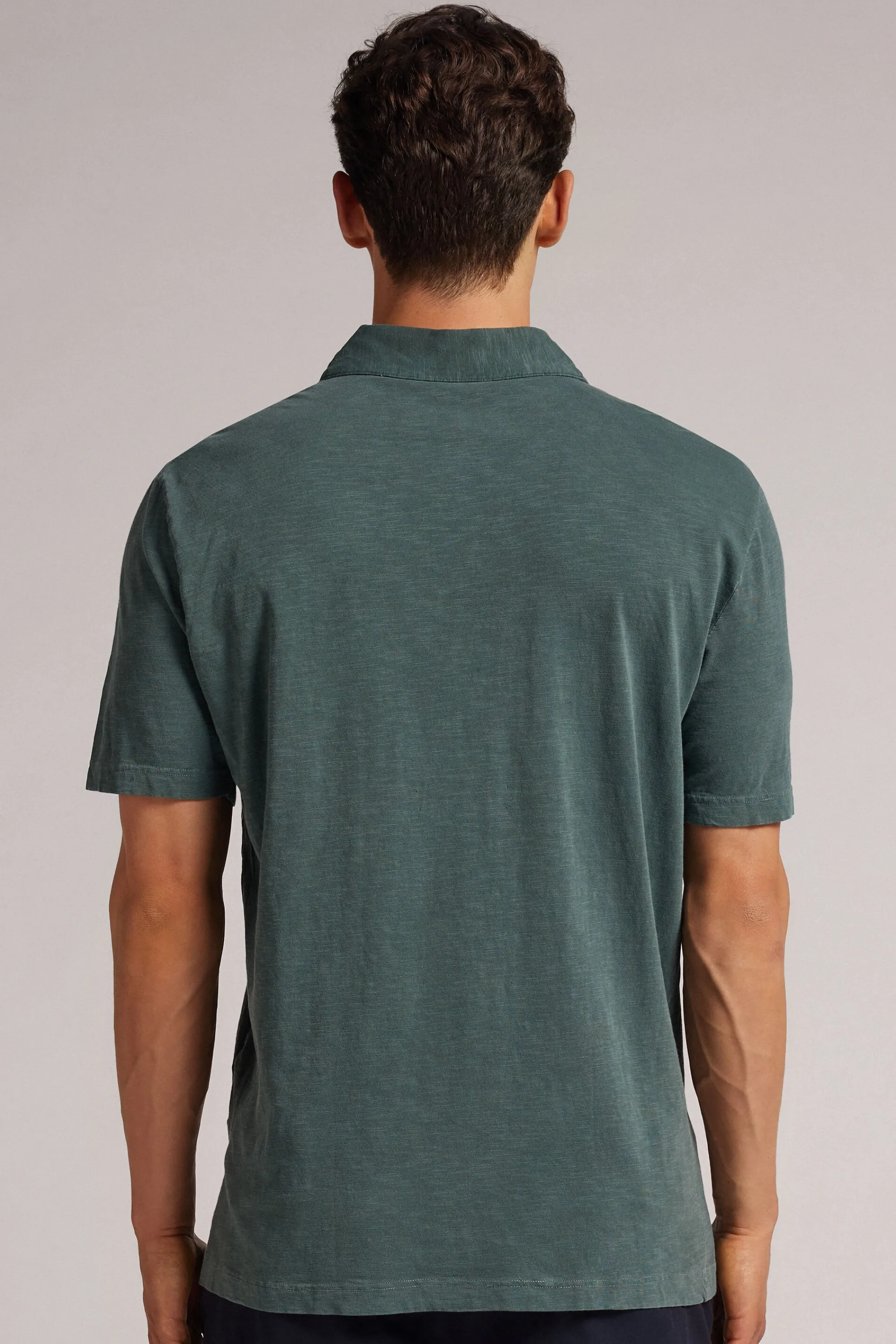 Intimissimi Polo Manica Corta Washed Collection in Cotone Fiammato